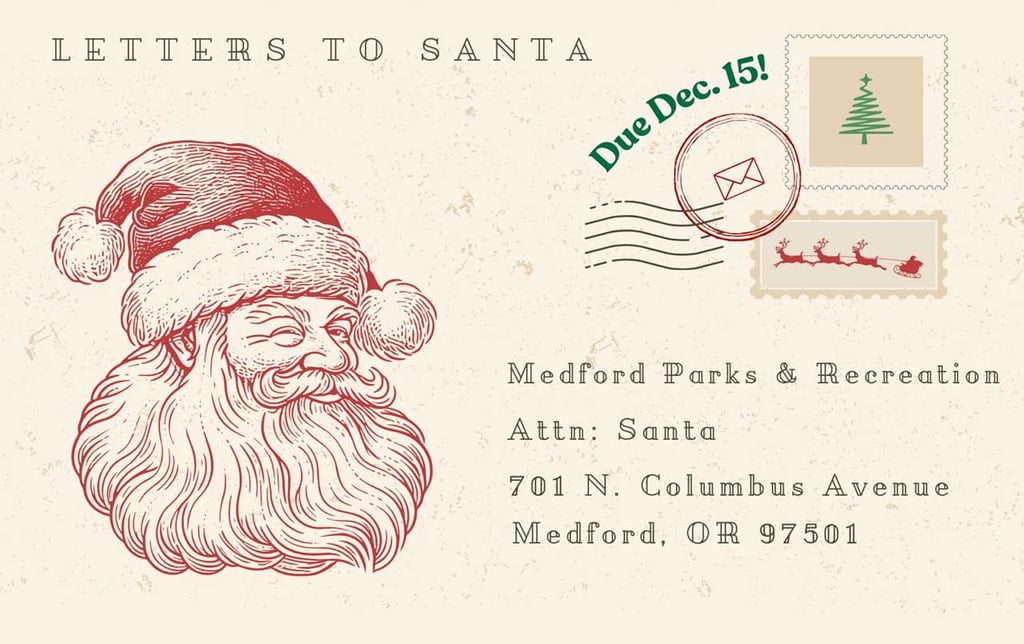 Letters to santa Medford Oregon
