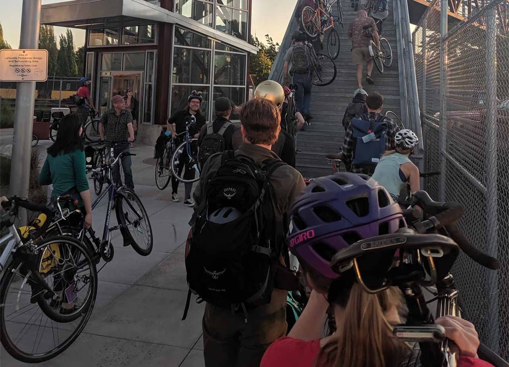 Bike Bridge in Portland Oregon