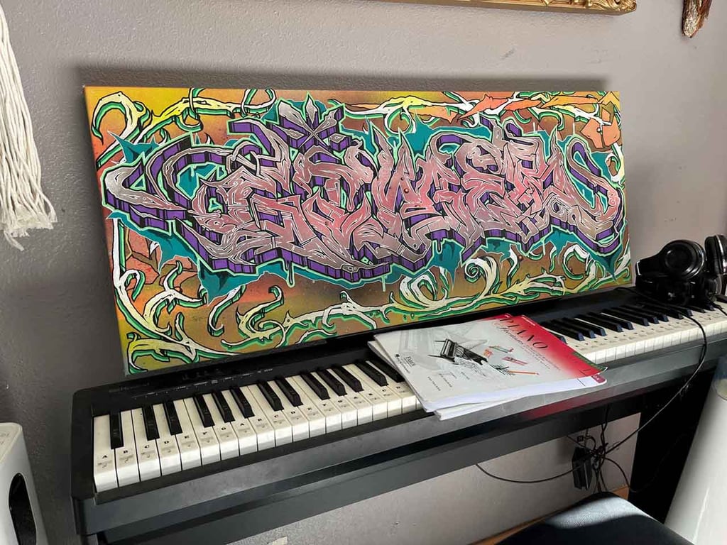 GIMER canvas print seized during search warrant