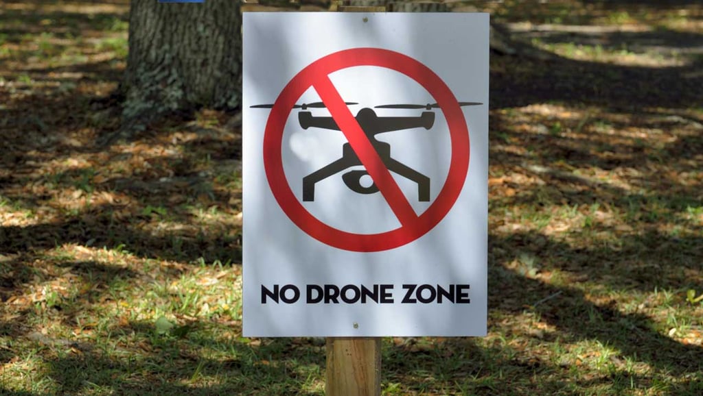 No drone sign