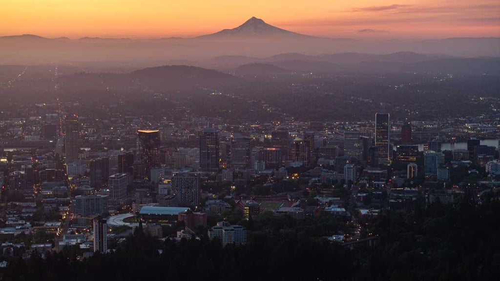 Portland Oregon Aerial View, June 2025