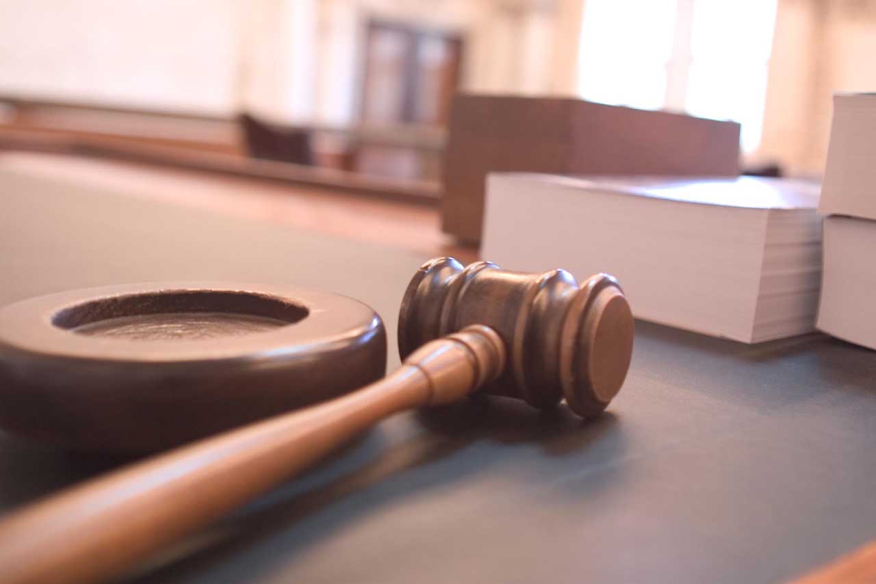 Gavel in a courtroom