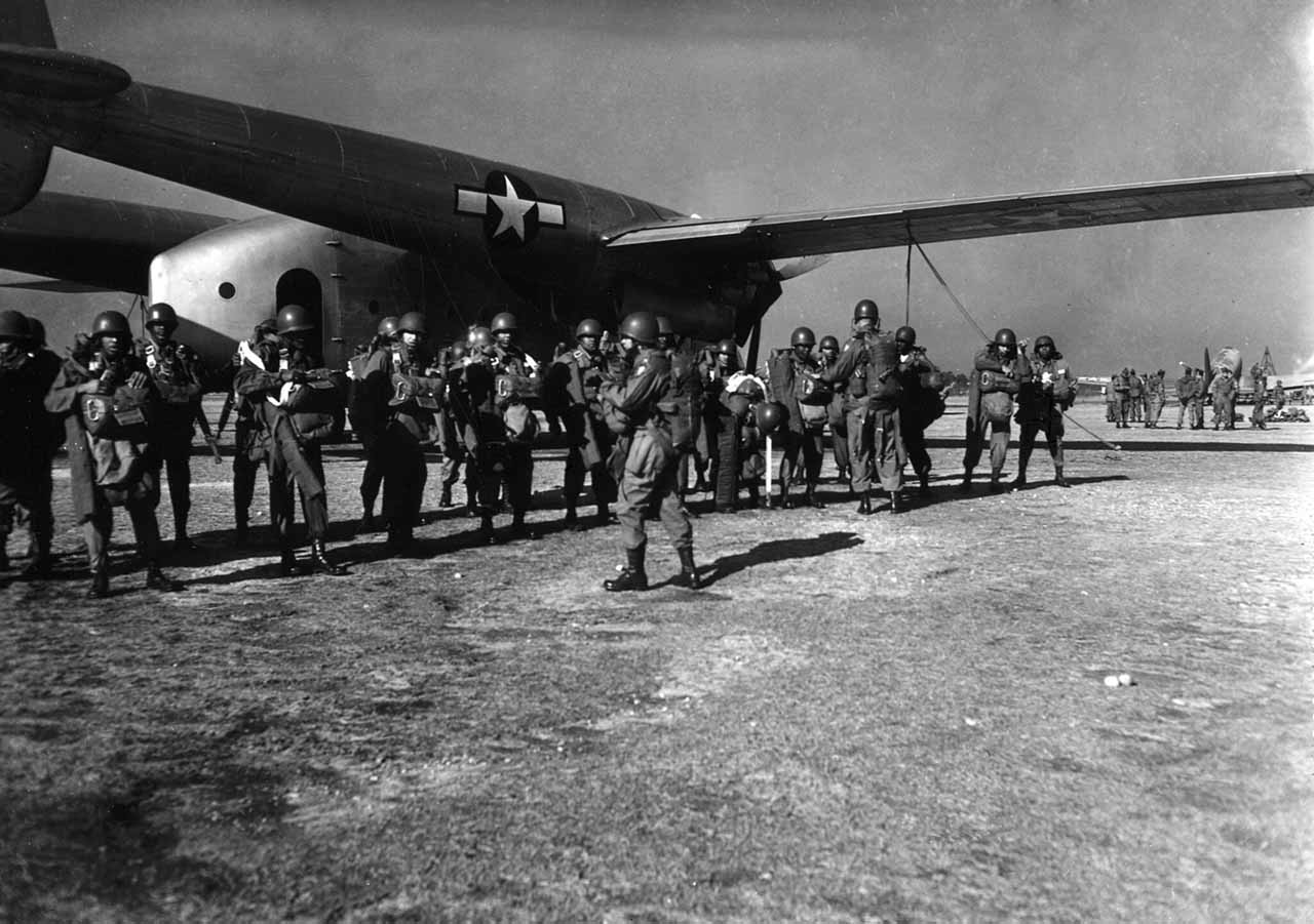 Members of the 555th (Triple Nickel) Parachute Infantry Battalion - Ft. Dix, New Jersey 1947.