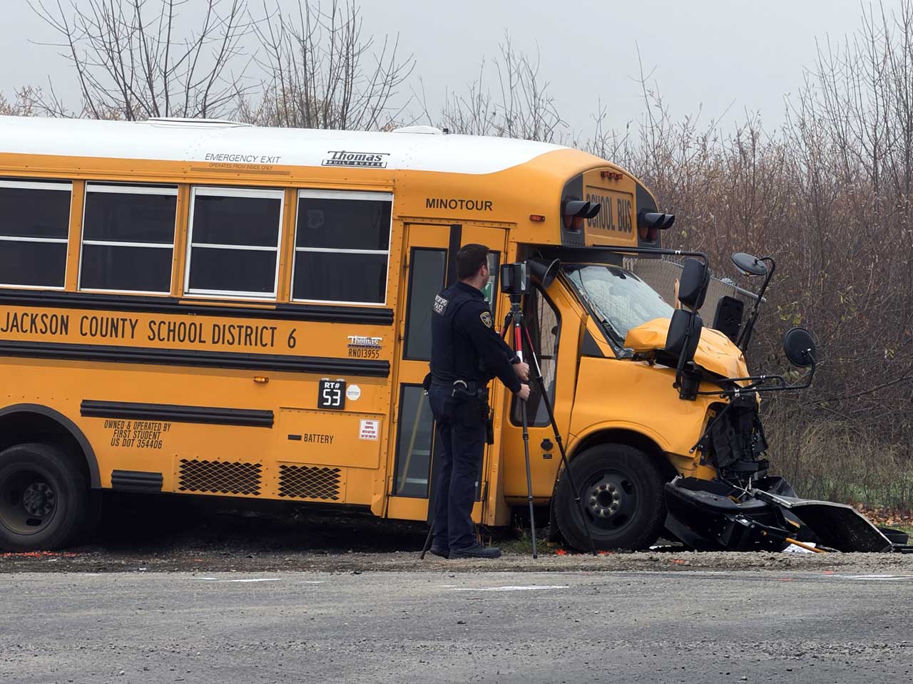 School Bus and Truck Crash in Jackson County Sends Driver and Passenger ...